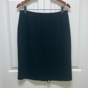 90s classic suit skirt, a-line or pencil, lined, polyester, career office, 12